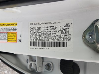 2018 Honda Accord Hybrid Touring