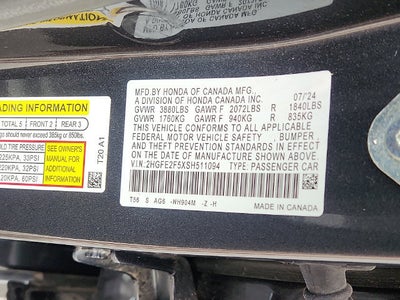 2025 Honda Civic Sedan Sport