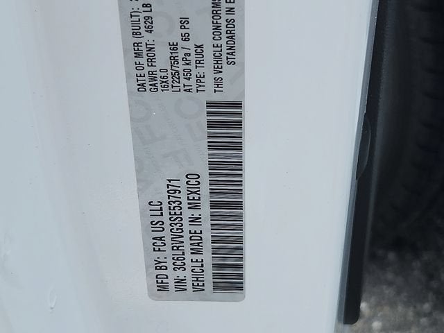 2025 RAM ProMaster Cargo Van Tradesman