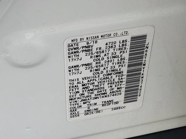 2019 Nissan Rogue SV