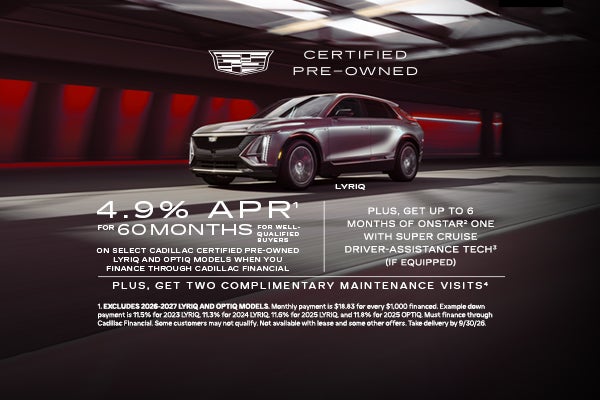 Cadillac Certified Pre-Owned Vehicles