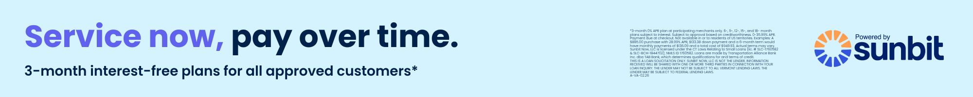 Sunbit Service Financing